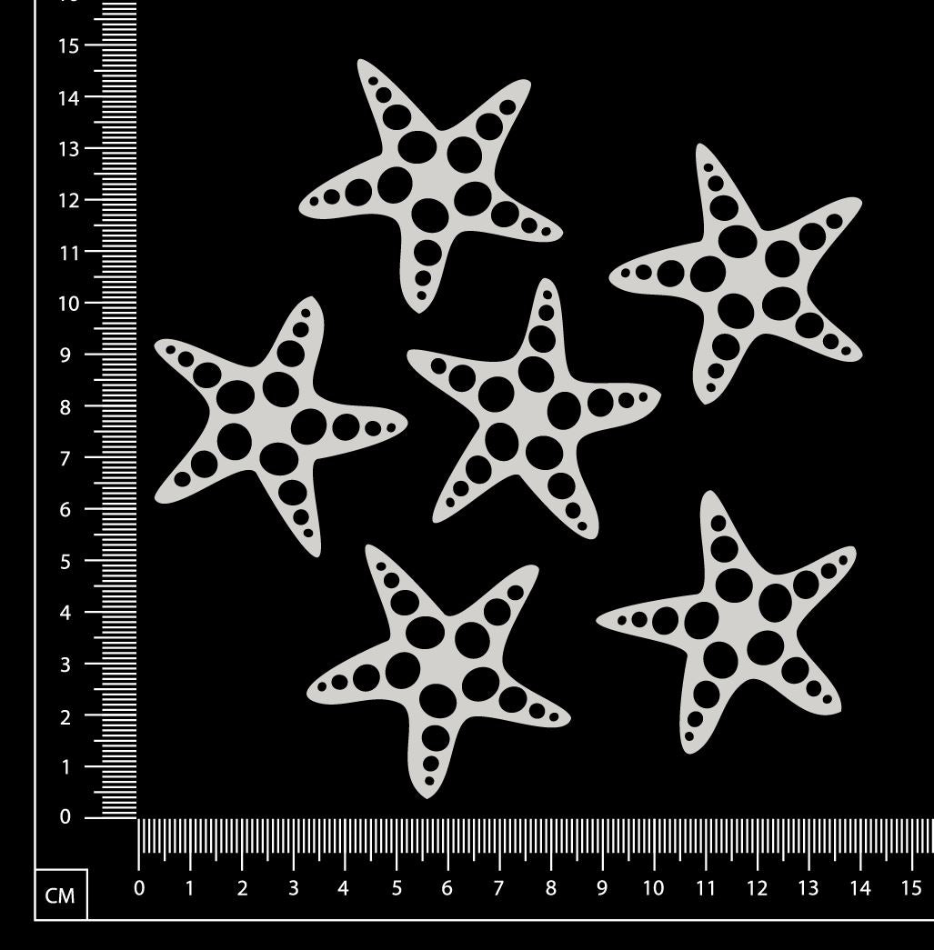 Starfish Set - D - White Chipboard