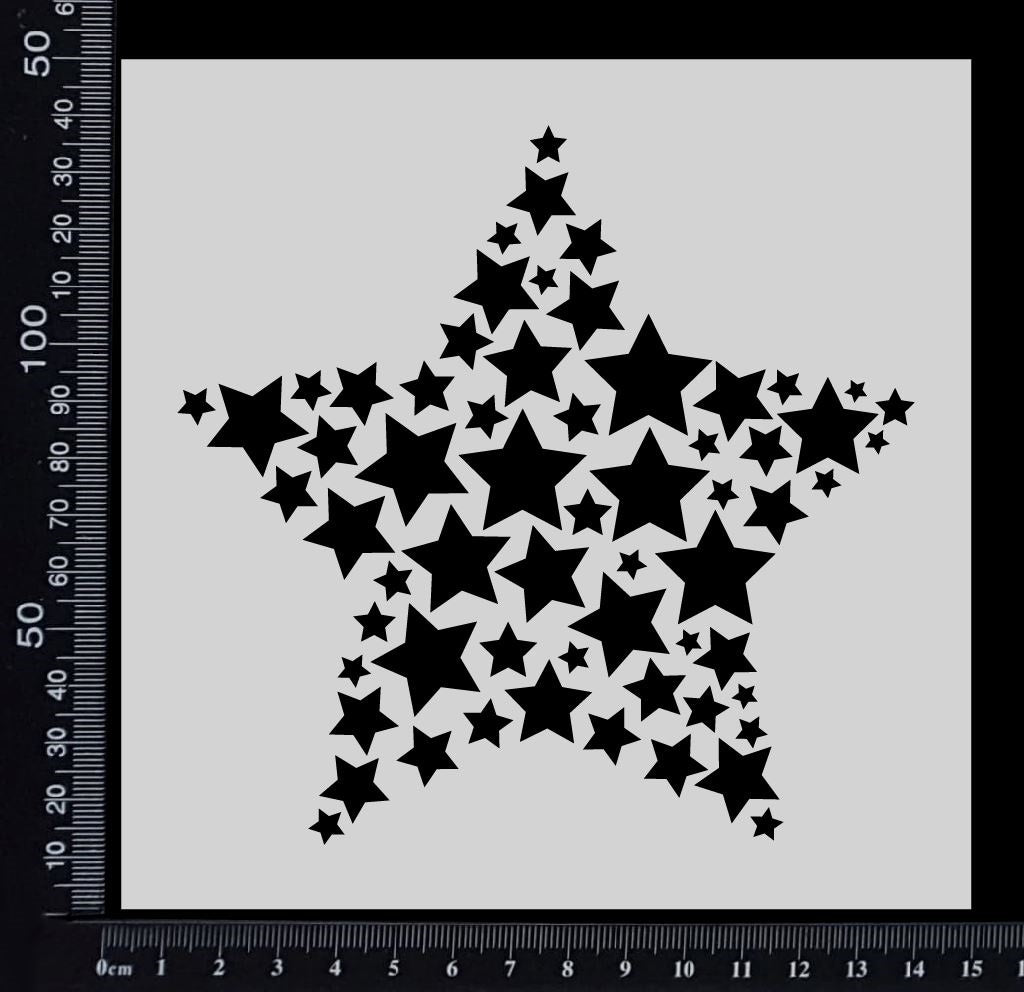 Star of Stars - Stencil - 150mm x 150mm