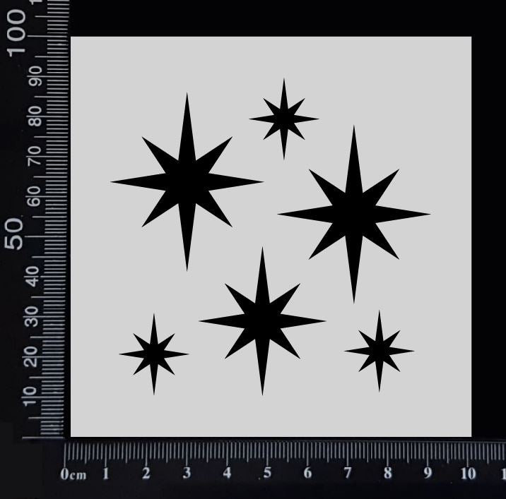 Stars - B - Stencil - 100mm x 100mm