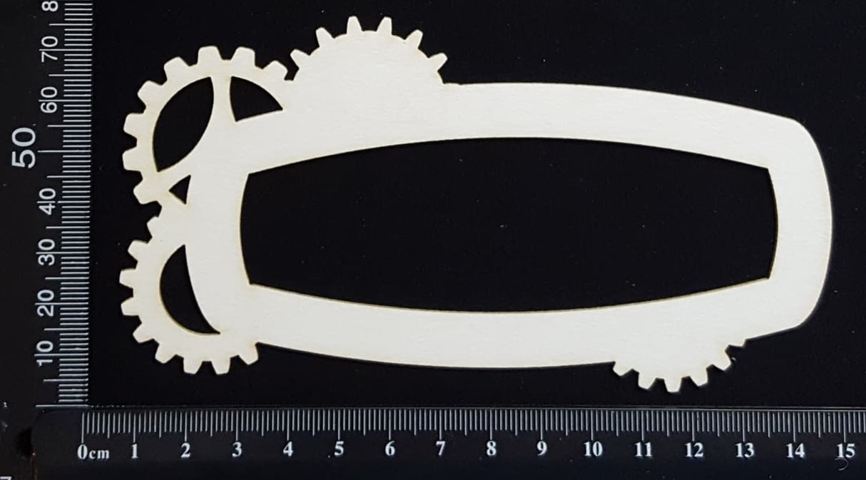 Steampunk Title Frame - CA - Large - White Chipboard