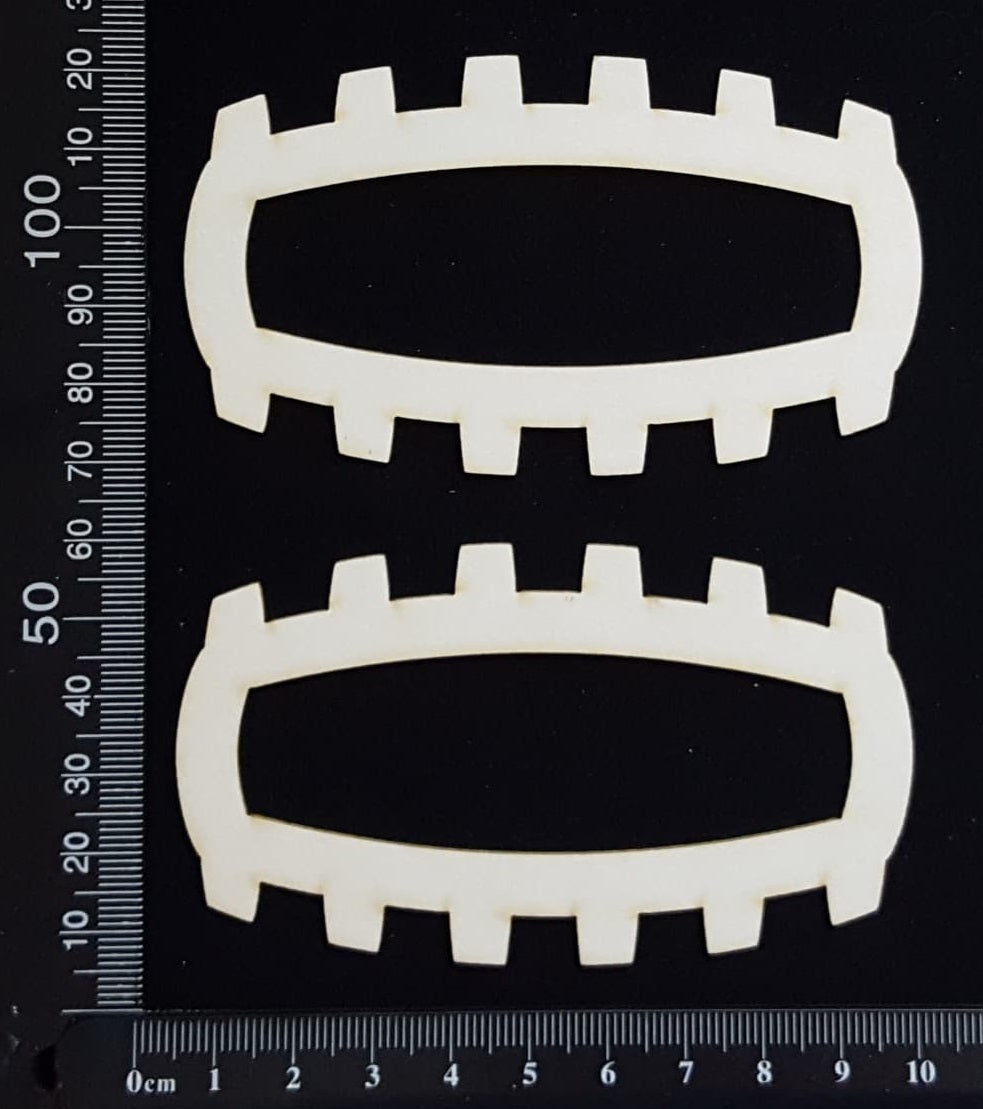 Steampunk Title Frame - EB - Set of 2 - Small - White Chipboard