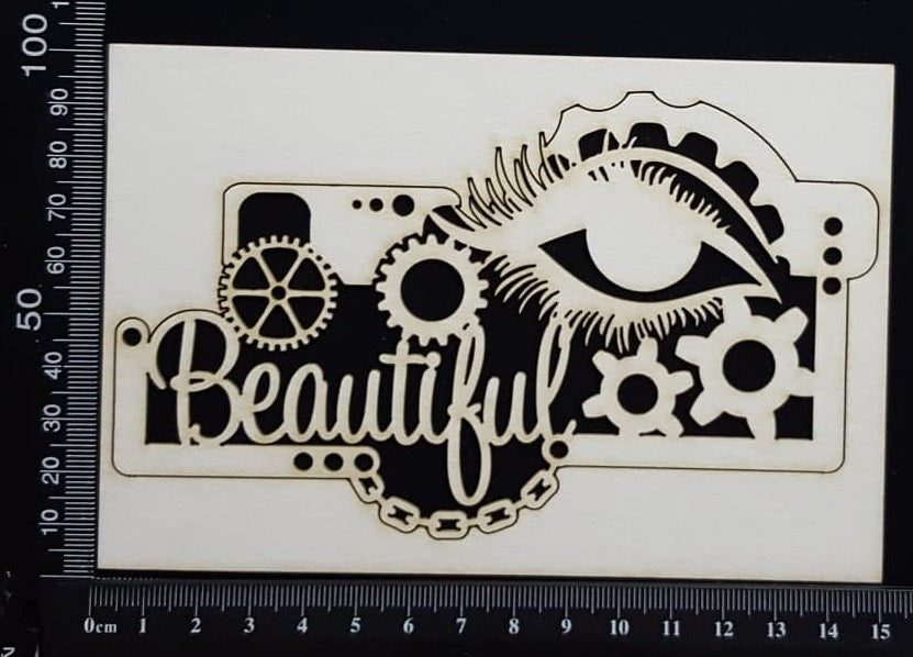 Steampunk Beautiful - White Chipboard