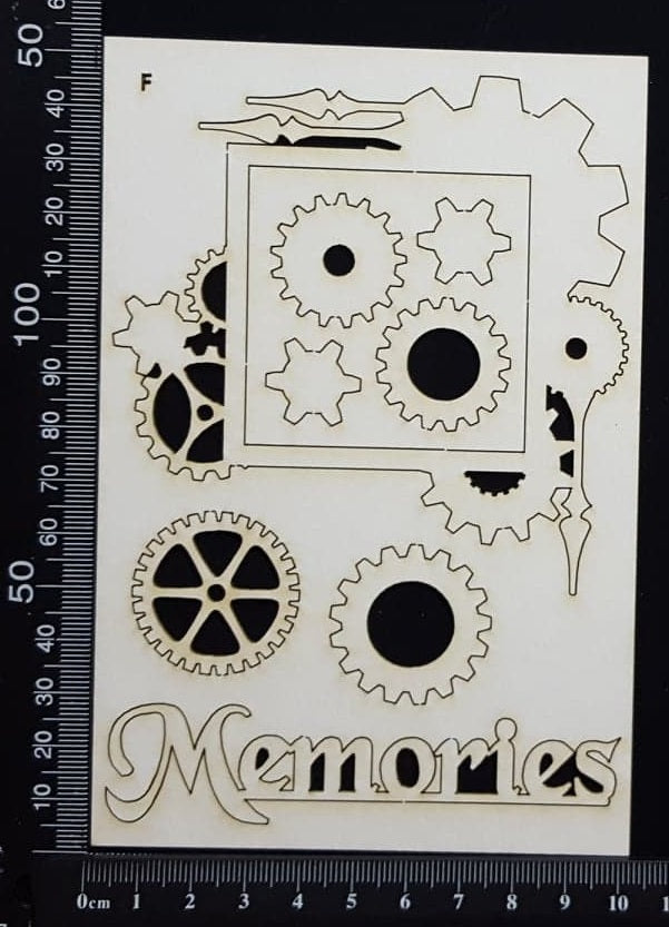 Steampunk Frame Set - F - White Chipboard
