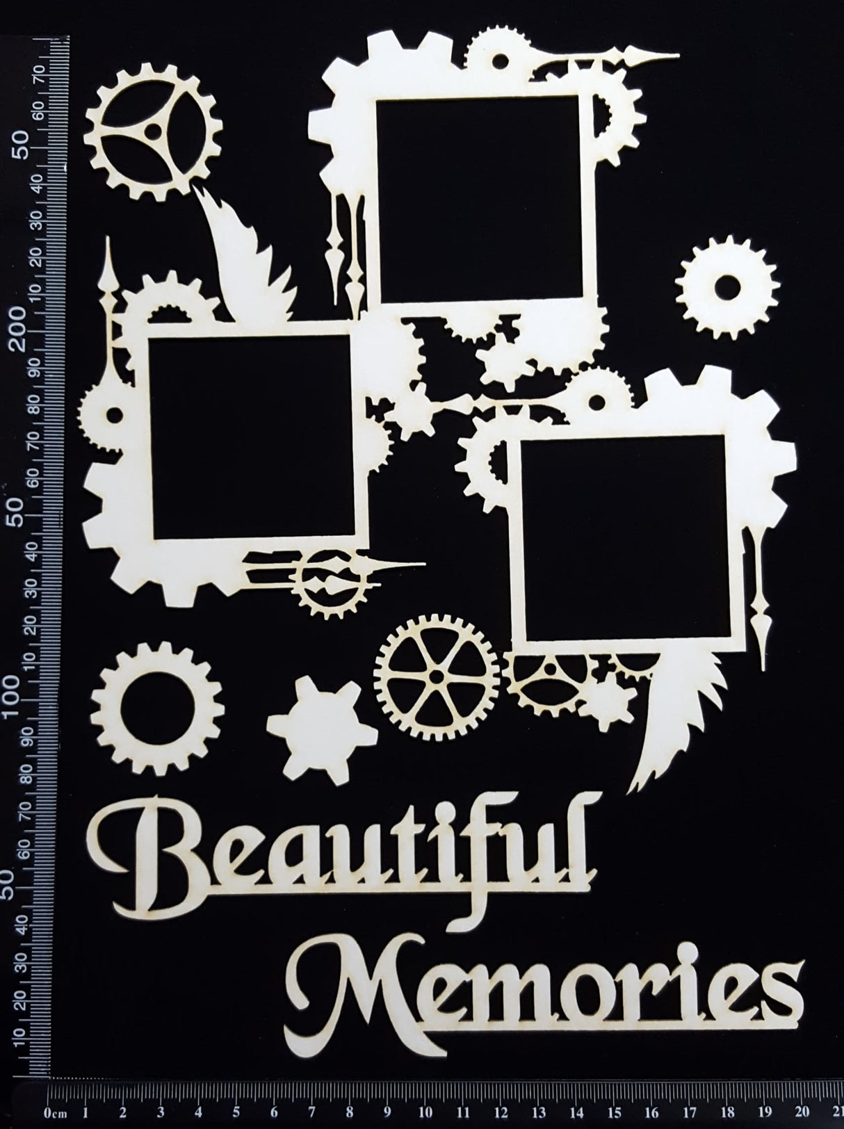 Steampunk Frame Set - G - White Chipboard