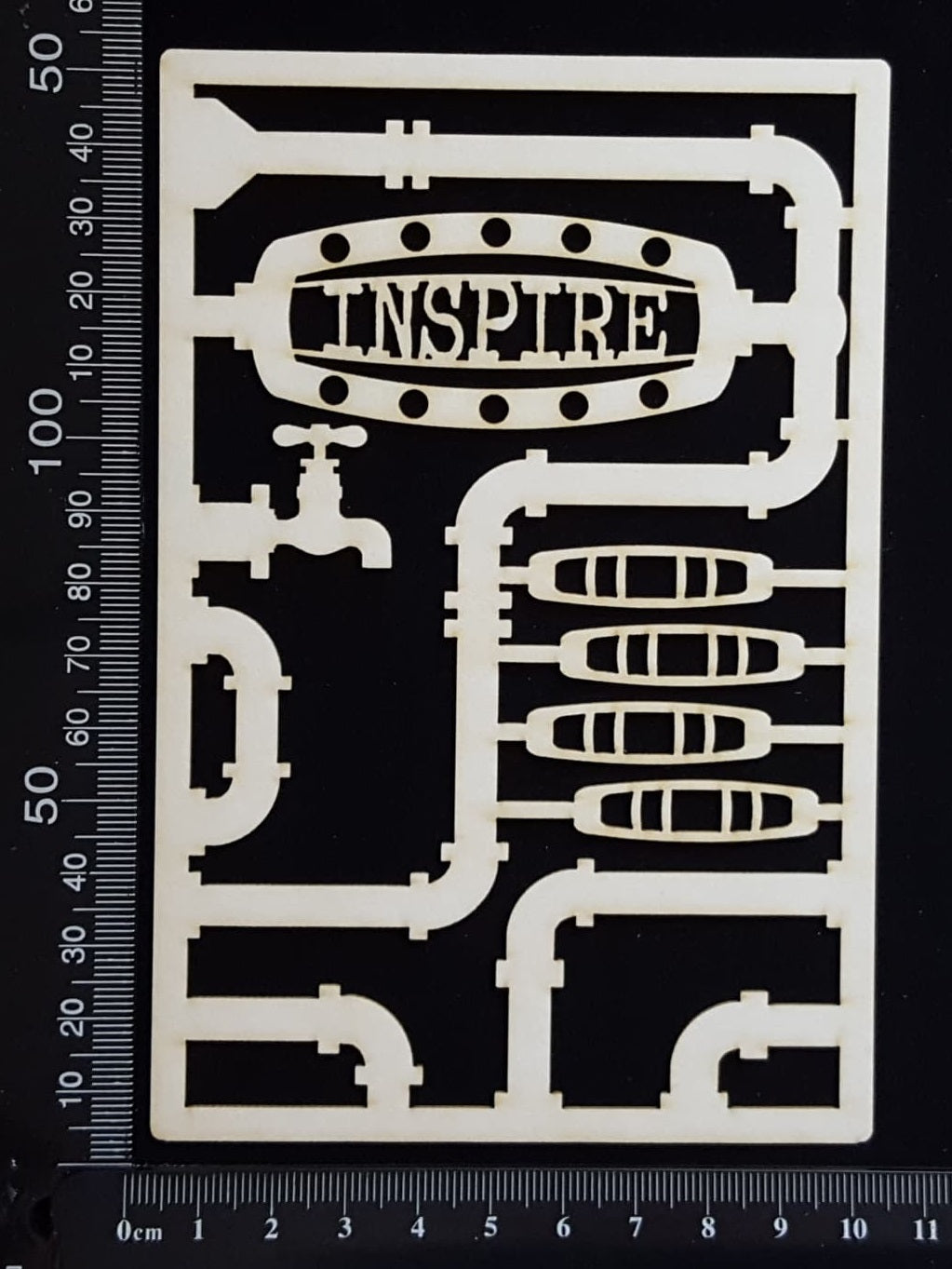 Steampunk Journal Panel - CH - Inspire - Small - White Chipboard