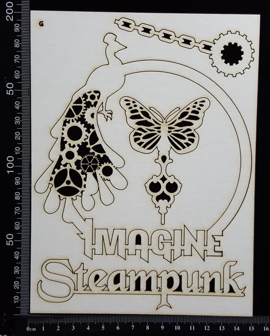 Steampunk Set - G - White Chipboard