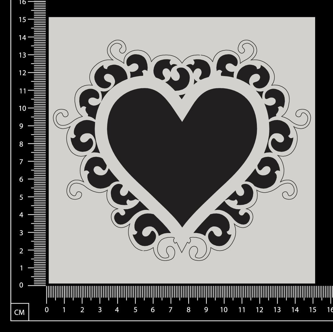 Stephanie Frame - Heart - Large - White Chipboard