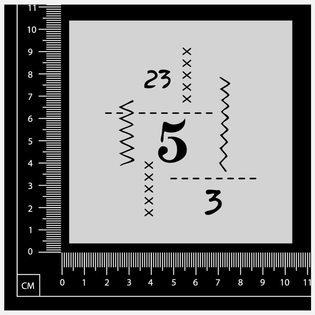 Stitches Cluster - A - Stencil - 100mm x 100mm