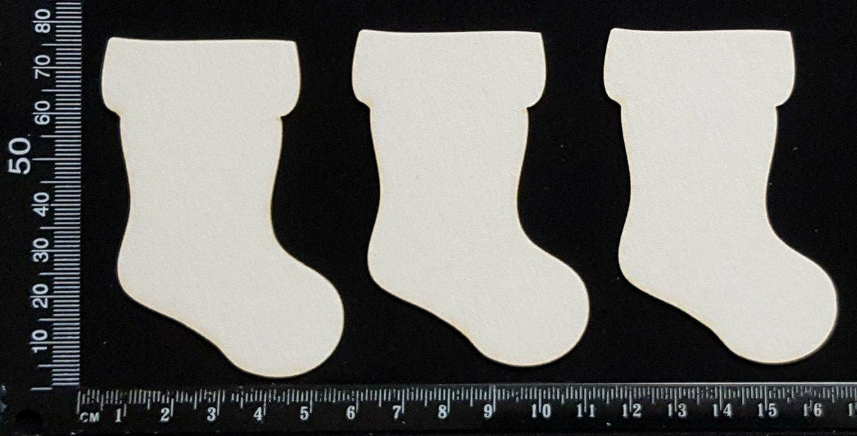 Stocking Set - A - White Chipboard