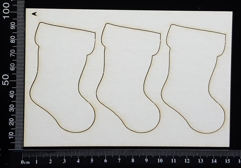 Stocking Set - A - White Chipboard