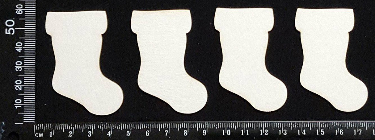 Stocking Set - B - White Chipboard