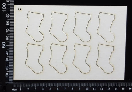 Stocking Set - C - White Chipboard