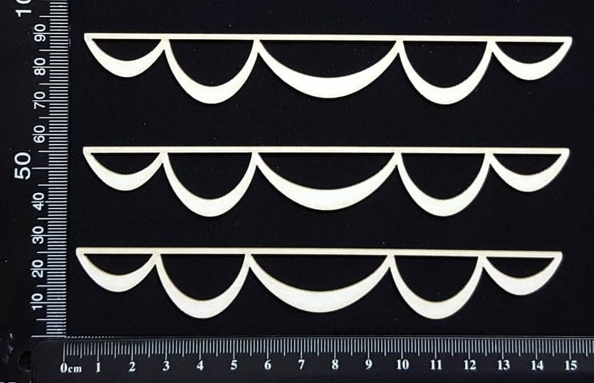 Streamer Borders - Small - White Chipboard