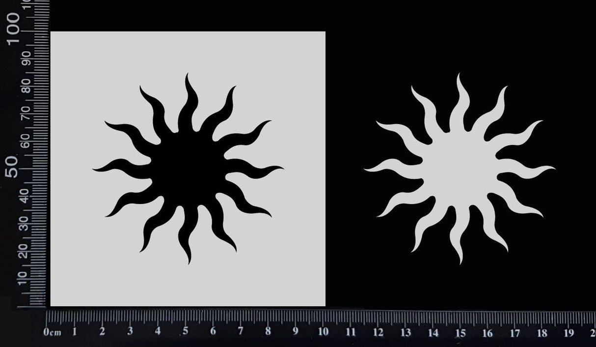 Sun - B - Stencil - 100mm x 100mm