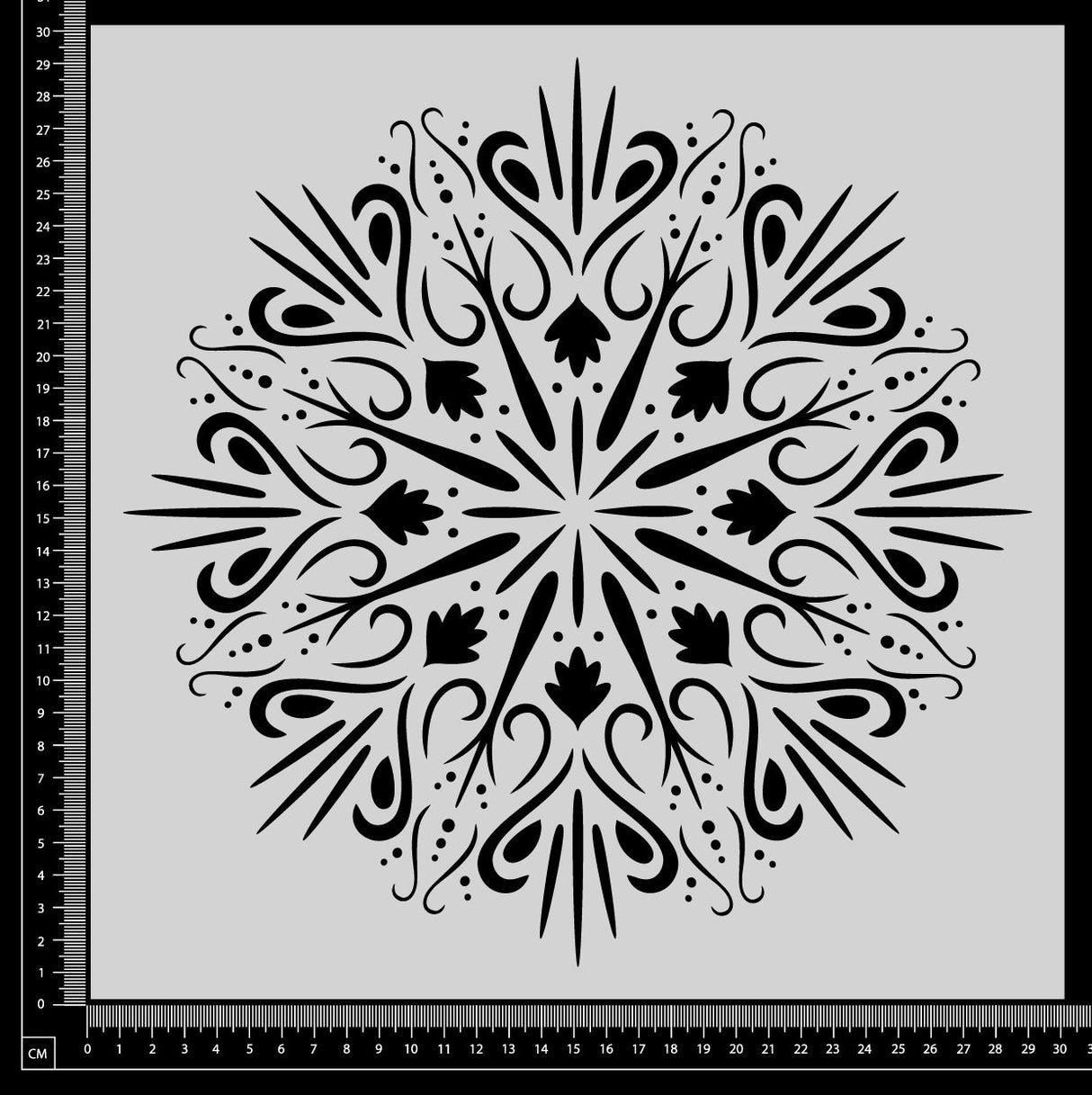 Sundial Mandala - Stencil - 300mm x 300mm