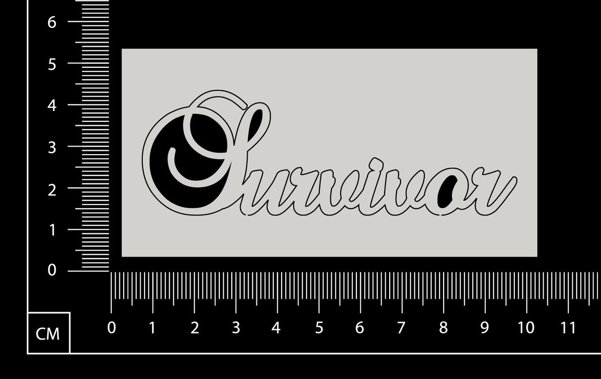 Elegant Word - Survivor - White Chipboard