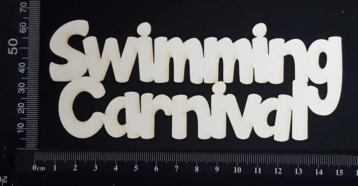 Swimming Carnival - Large - White Chipboard