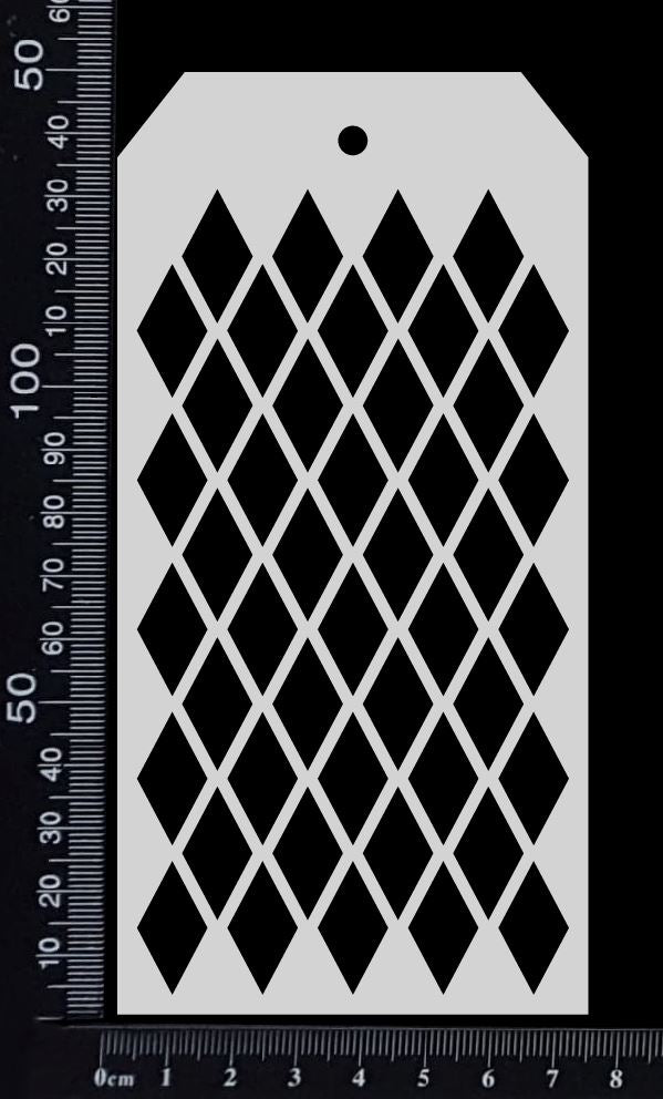 Tag Stencil - Harlequin - 75mm x 150mm