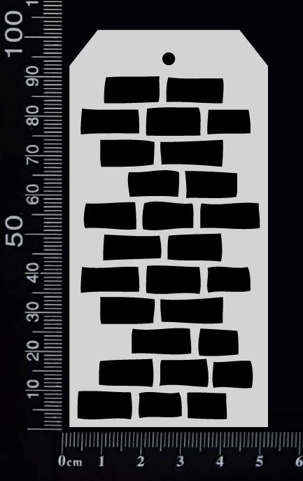 Tag Stencil - Bricks - 50mm x 100mm