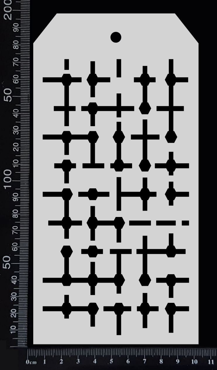 Tag Stencil - Labyrinth - 100mm x 200mm