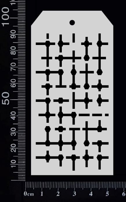 Tag Stencil - Labyrinth - 50mm x 100mm