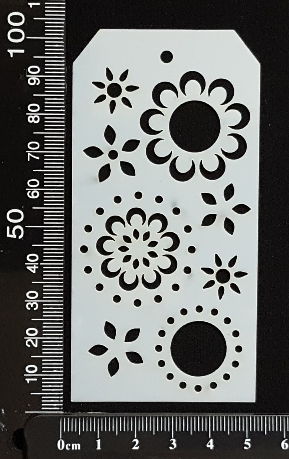 Tag Stencil - Mandala Mayhem - 50mm x 100mm