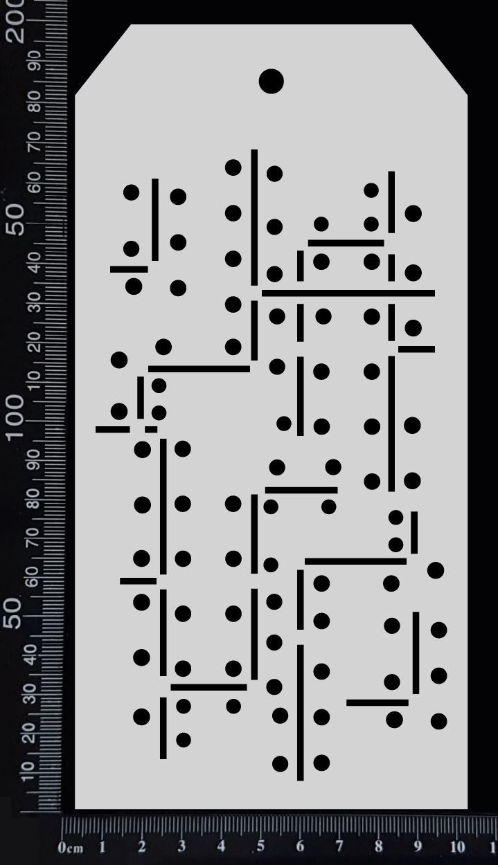 Tag Stencil - Riveted - 100mm x 200mm