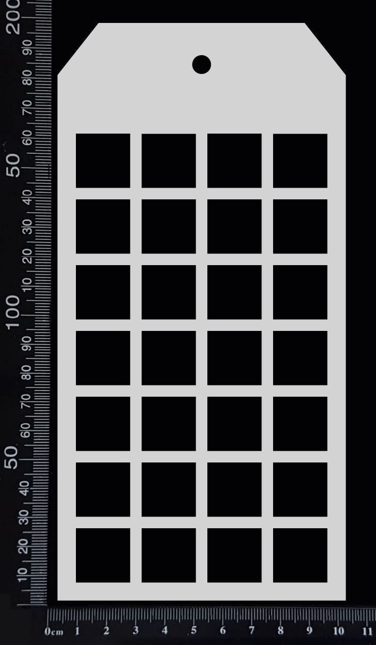 Tag Stencil - Squares - 100mm x 200mm