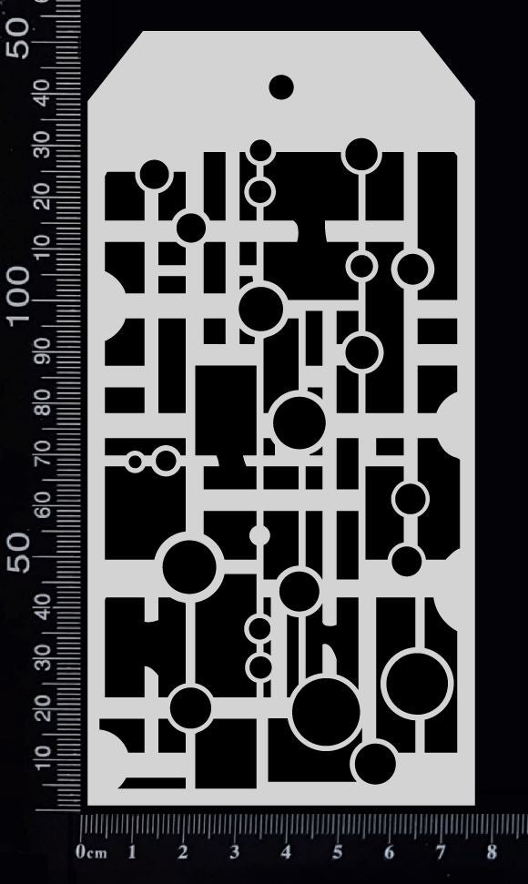 Tag Stencil - Circuit Mesh - 75mm x 150mm