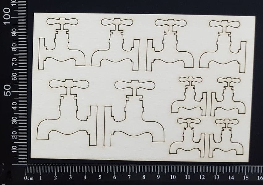 Taps Set - White Chipboard