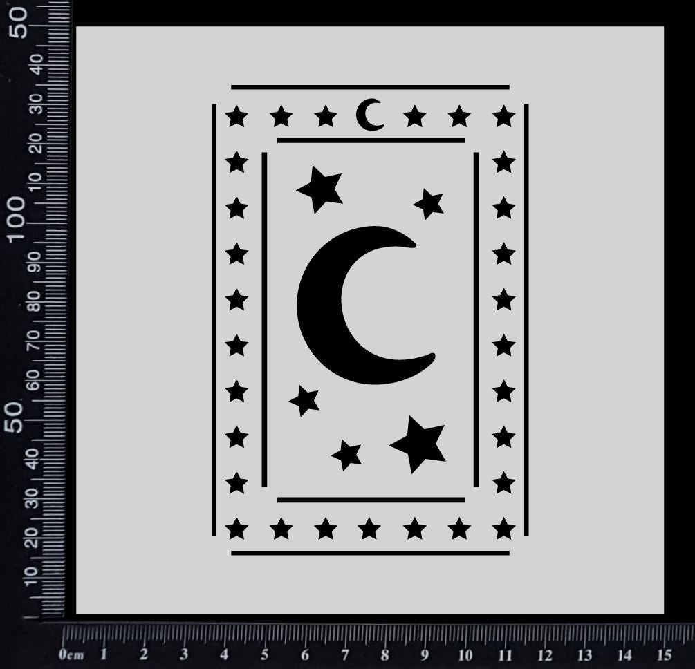 Tarot Card - Moon - Stencil - 150mm x 150mm