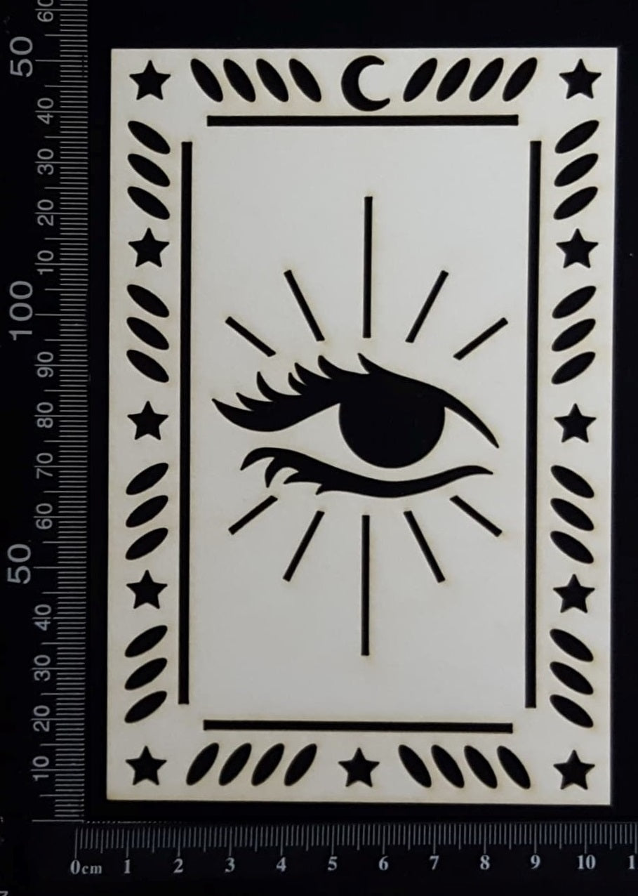 Tarot Card - Eye - B - Large - White Chipboard