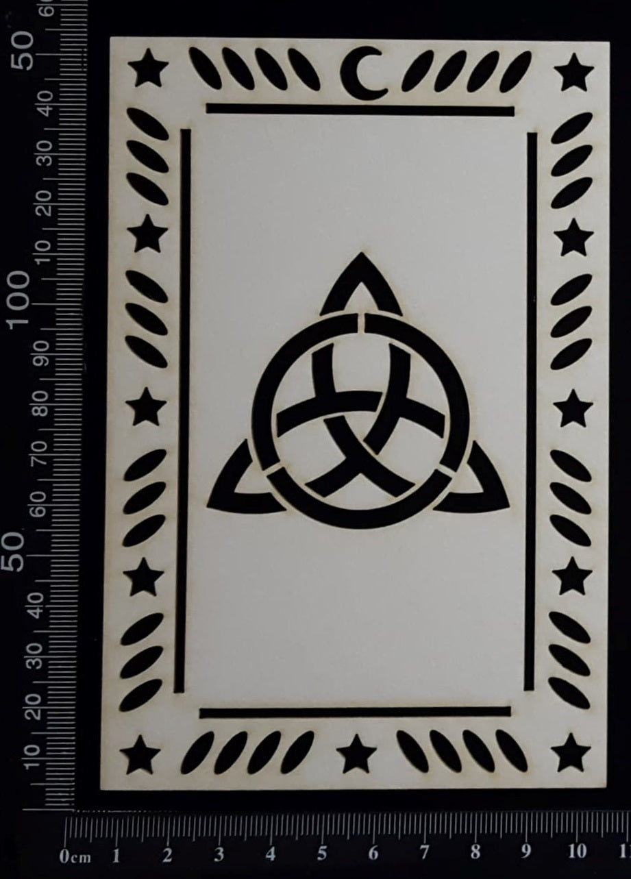 Tarot Card - Triquetra - B - Large - White Chipboard