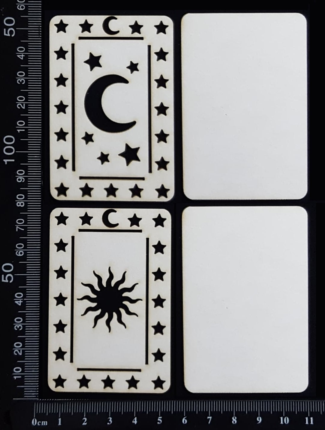 Tarot Card Set - C - Layering Set - Small - White Chipboard