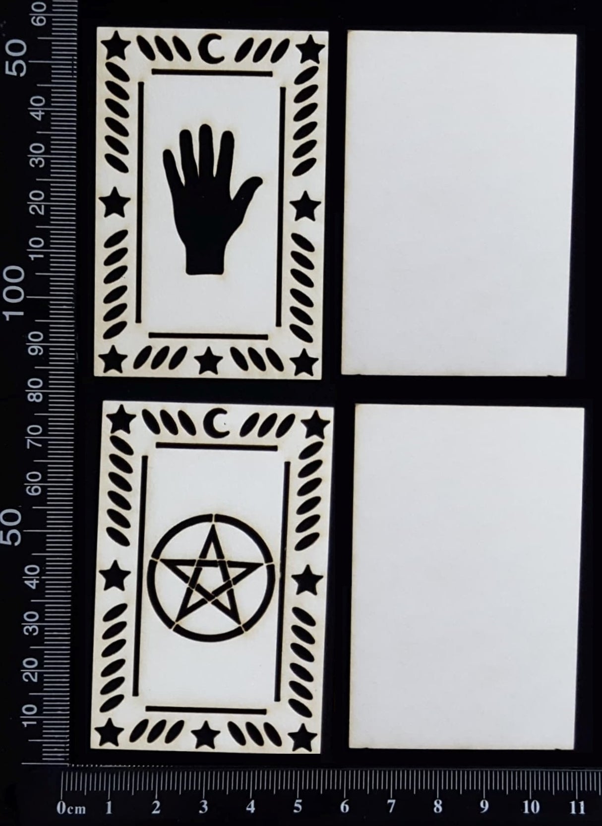 Tarot Card Set - E - Layering Set - Small - White Chipboard