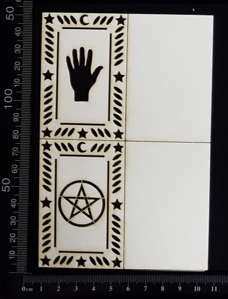Tarot Card Set - E - Layering Set - Small - White Chipboard