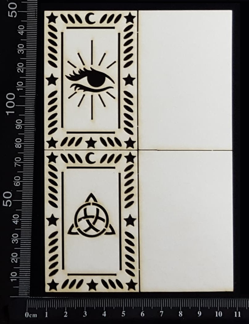 Tarot Card Set - F - Layering Set - Small - White Chipboard