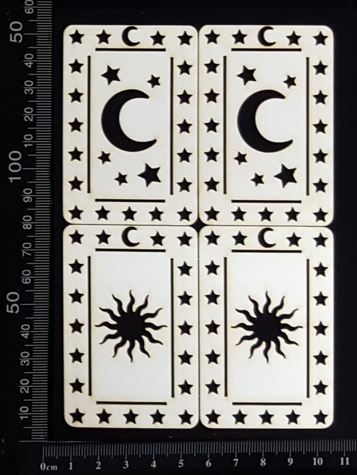 Tarot Card Set - J - Small - White Chipboard