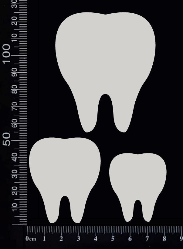 Tooth Set - White Chipboard