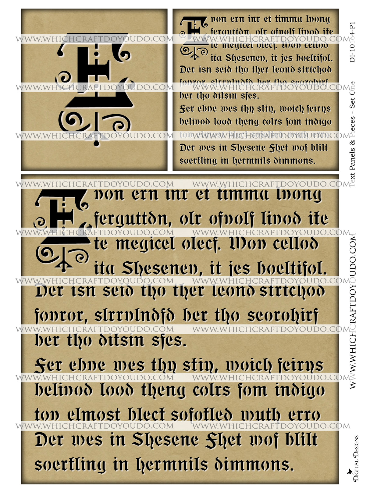Text Panels & Pieces - Set One - DI-10164 - Digital Download