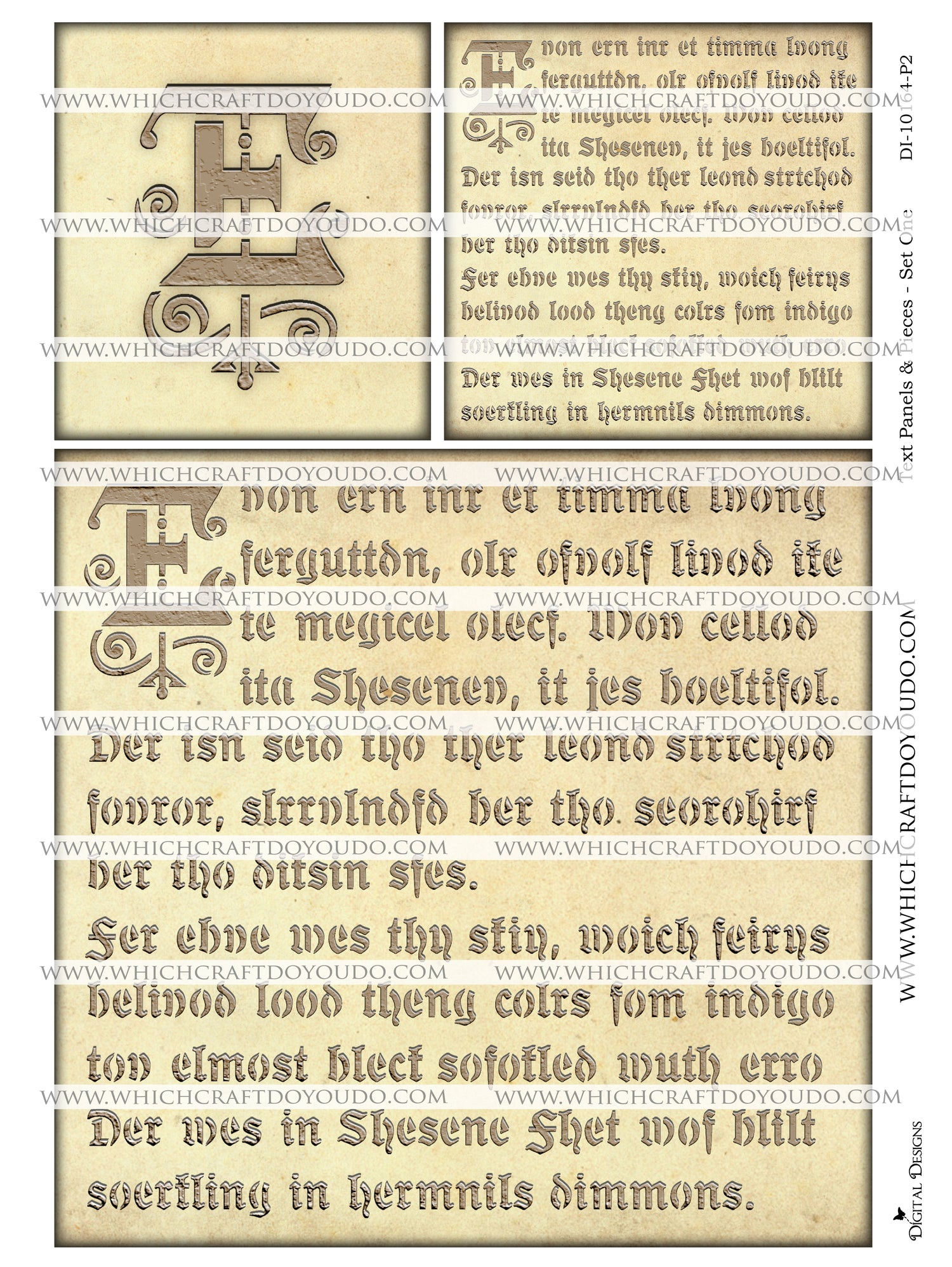 Text Panels & Pieces - Set One - DI-10164 - Digital Download