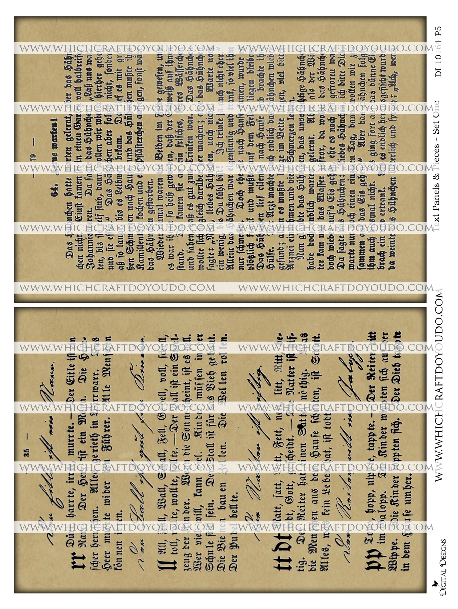 Text Panels & Pieces - Set One - DI-10164 - Digital Download