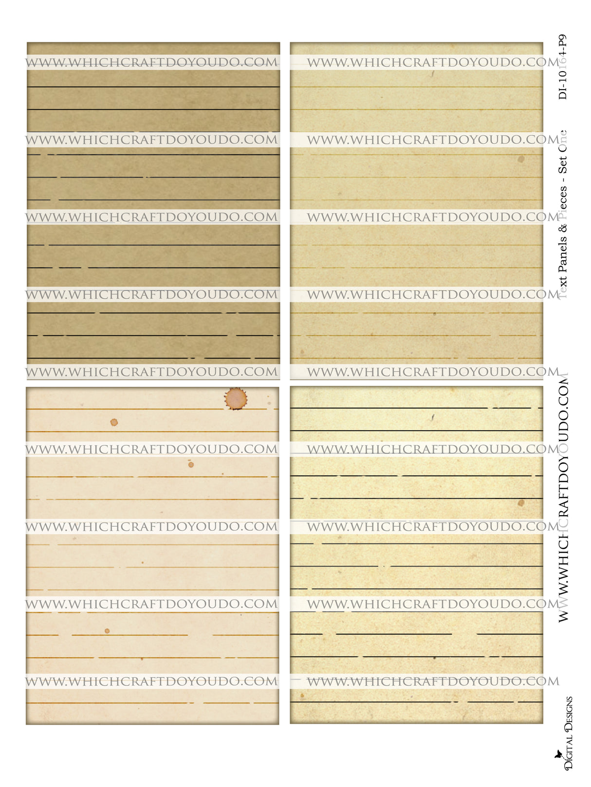 Text Panels & Pieces - Set One - DI-10164 - Digital Download