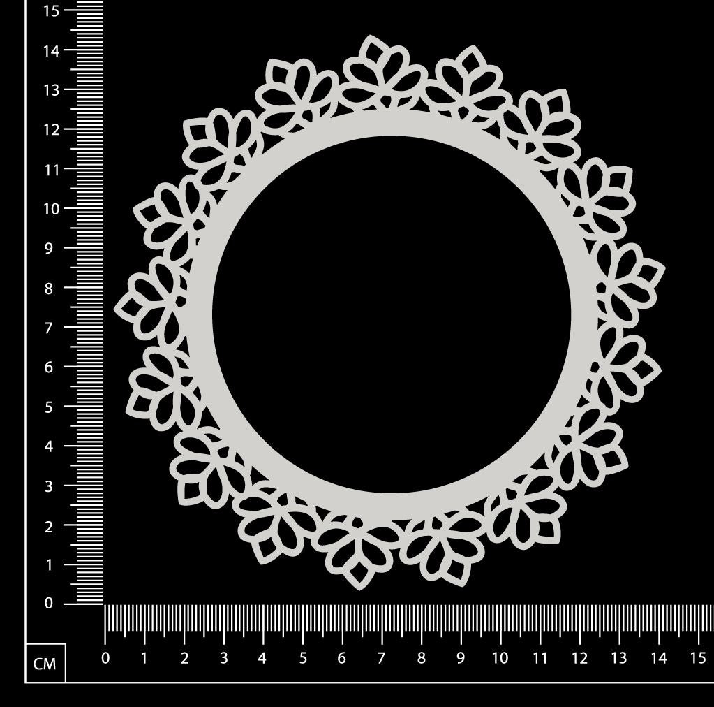 Tiffany Frame - Circle - White Chipboard