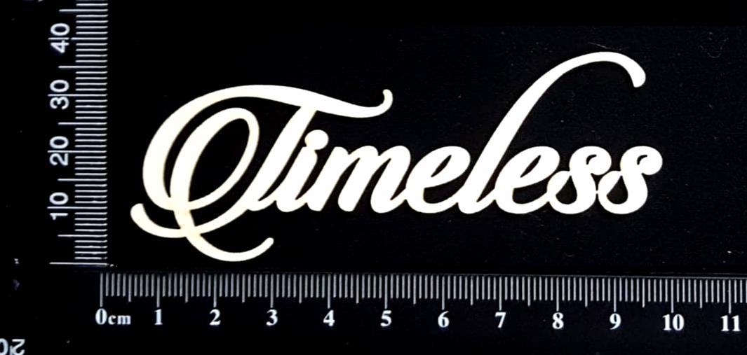 Sandscript Word - Timeless - White Chipboard