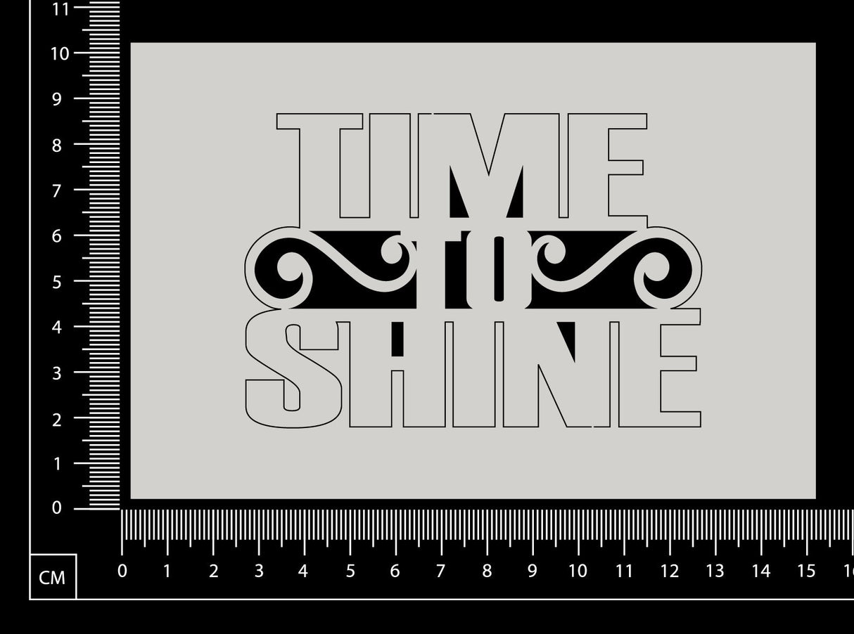 Time to Shine - B - White Chipboard
