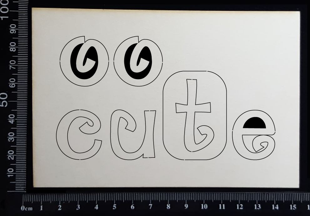 Too Cute - White Chipboard