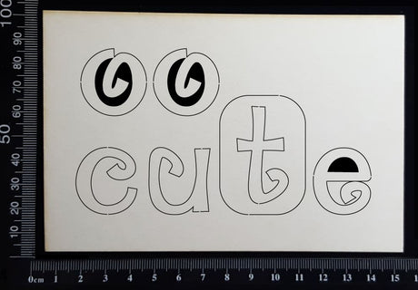 Too Cute - White Chipboard