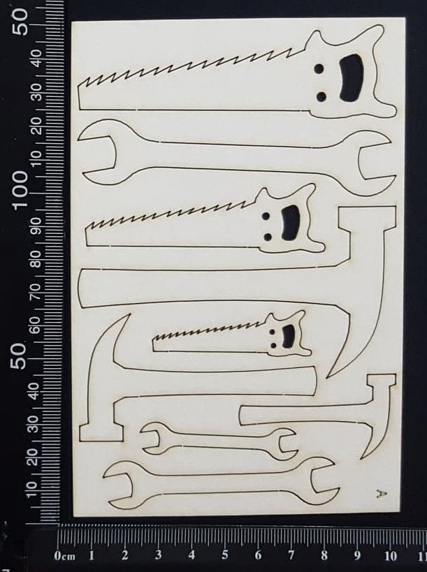 Tools set - A - White Chipboard