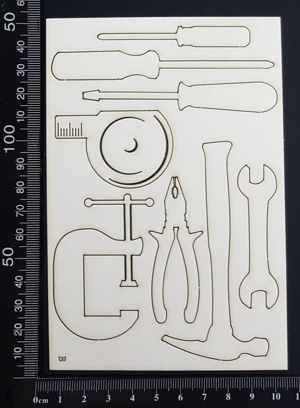Tools set - B - White Chipboard